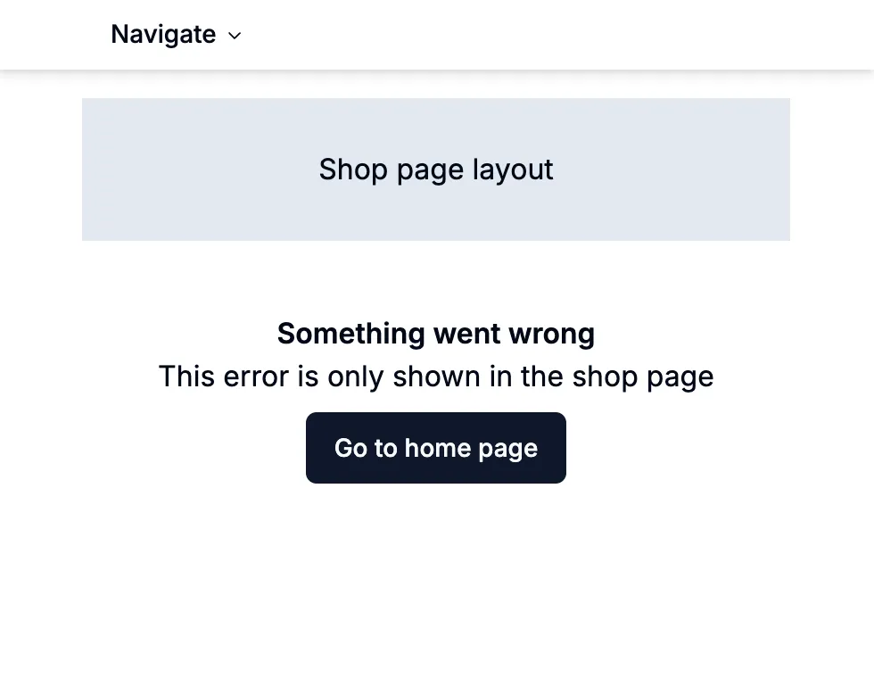 shop error